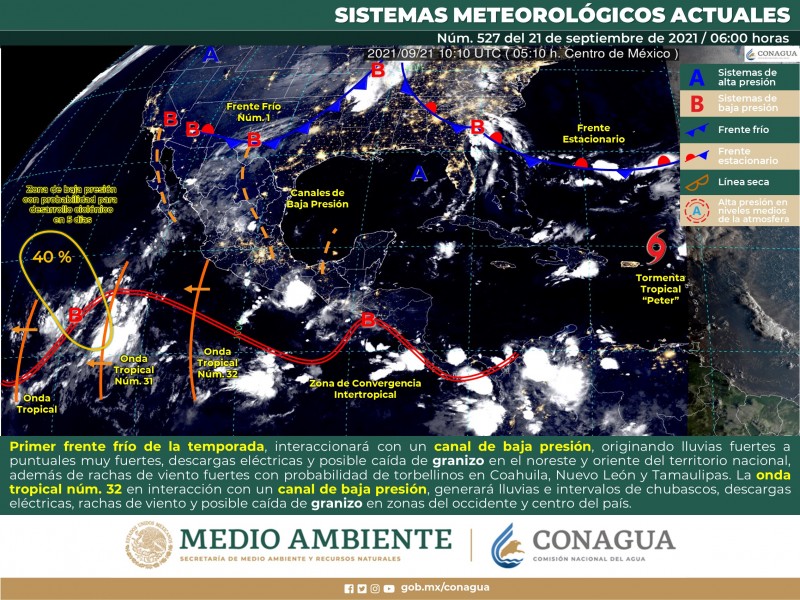 Ingresar primer frente frío al norte de México