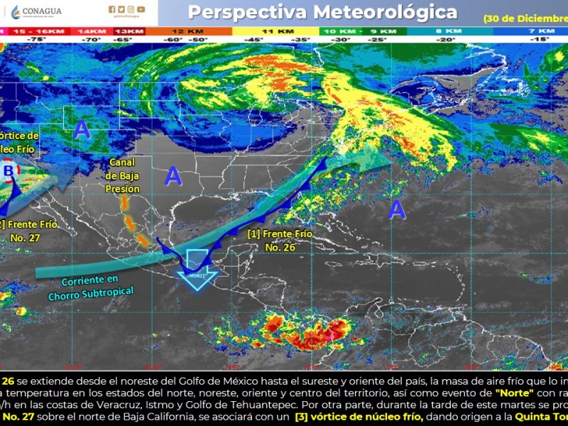 Ingresará el frente frío durante está tarde