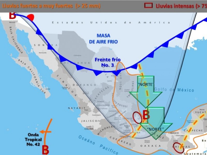 Ingresará primer Frente Frío para Veracruz