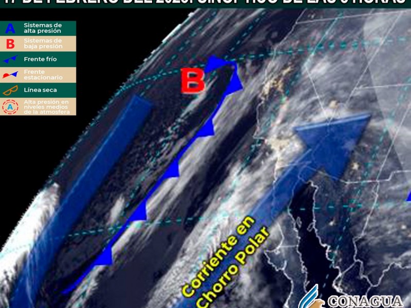 Ingreso de un nuevo frente frío a Sonora el domingo