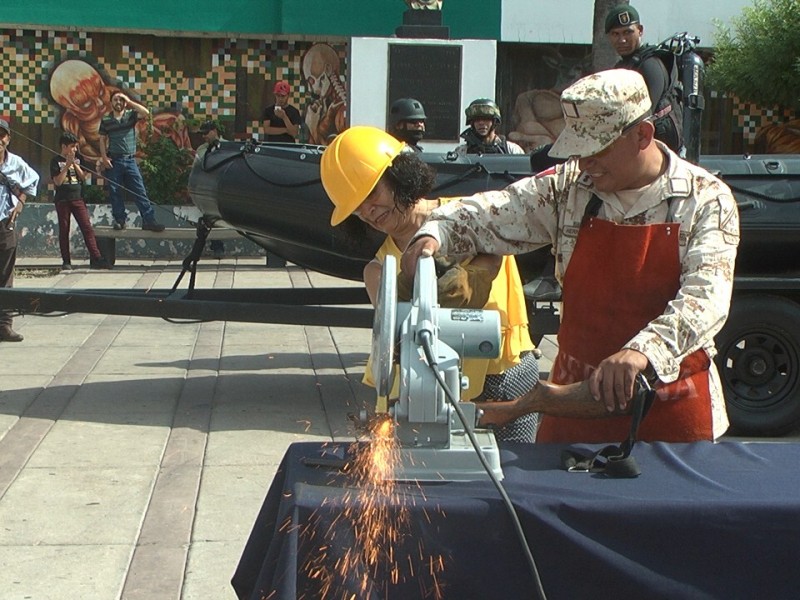 Inicia 45 zona militar campaña de canje de armas