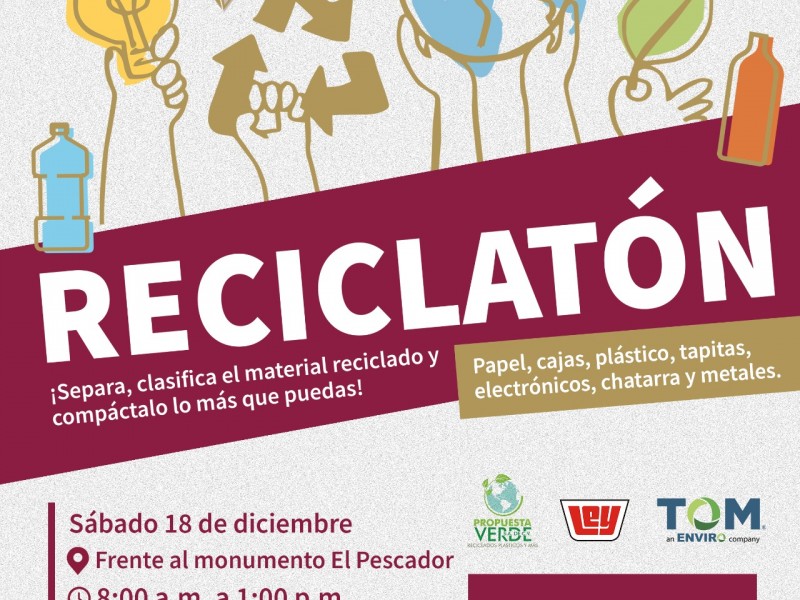 Inicia Ayuntamiento “Reciclatón” este sábado