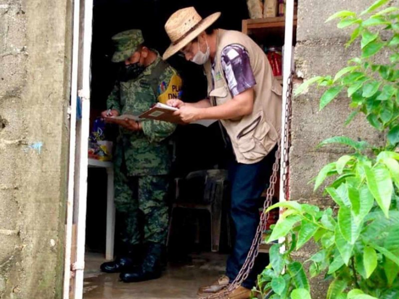 Inicia censo en Tabasco, recorren y cuentan viviendas damnificadas