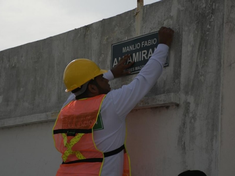 Inicia colocación de nueva nomenclatura urbana en Veracruz
