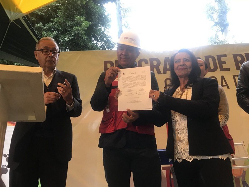 Inicia construcción de edificio para damnificados en Tlalpan