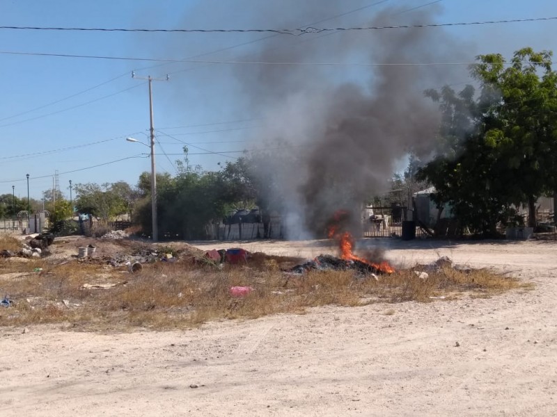 Inicia la quema de basura en algunas colonias