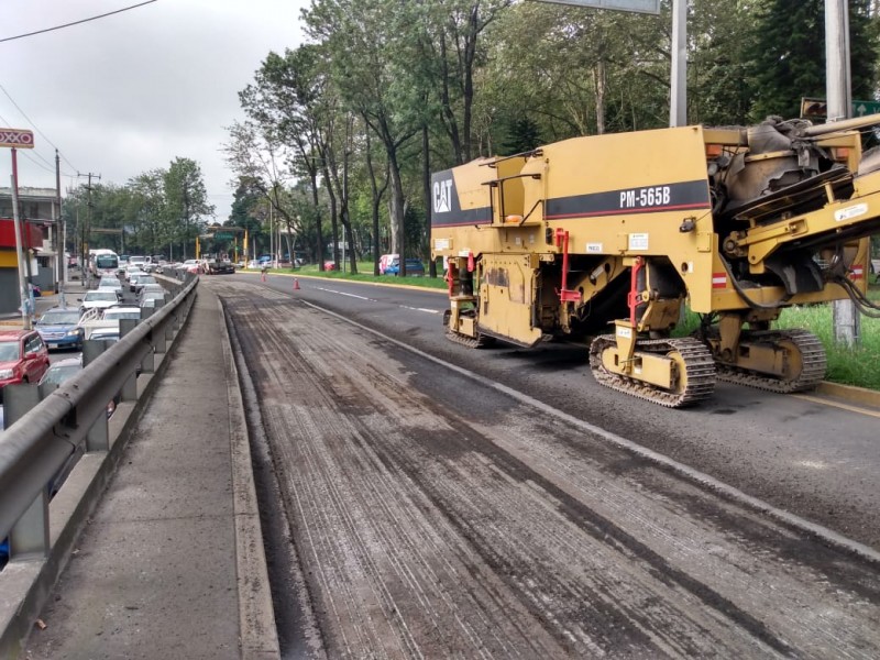 Reencarpetan puente Macuiltepetl de Xalapa