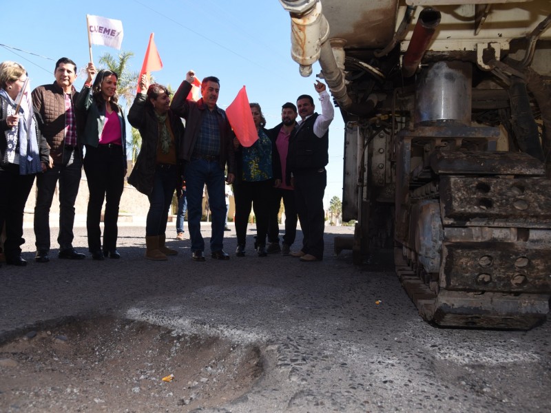 Inicia obra de pavimentación en la calle norte