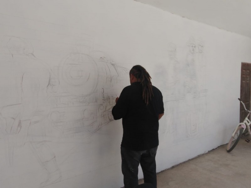 Inicia pintado de murales en Empalme