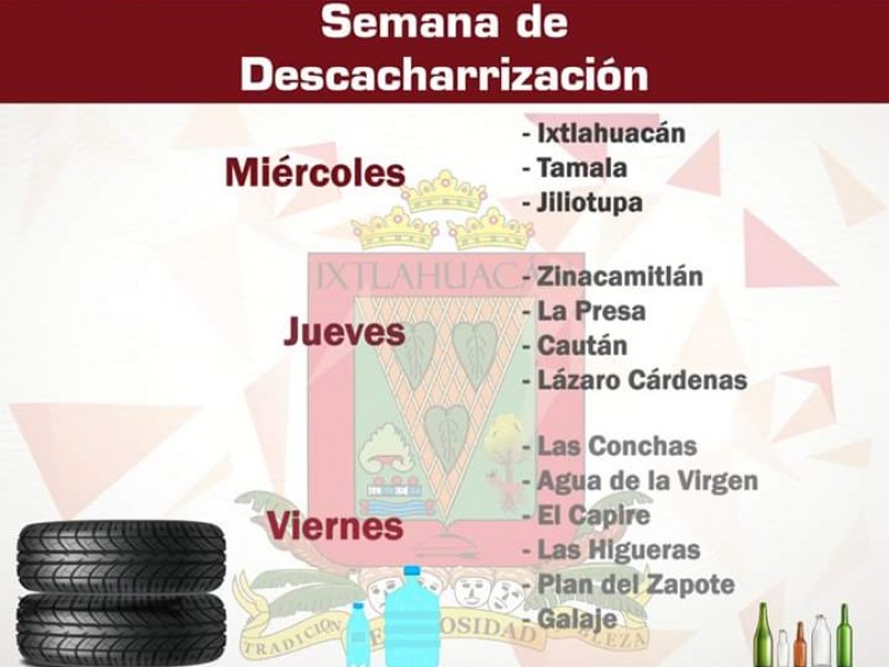 Inicia primer semana de descacharrización en Ixtlahuacán