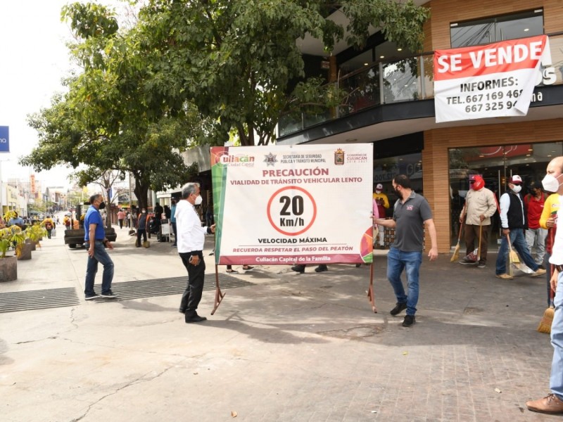 Inicia reapertura de calle Ángel Flores a tránsito vehicular