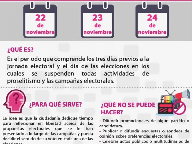 Inicia veda electoral en diez municipios