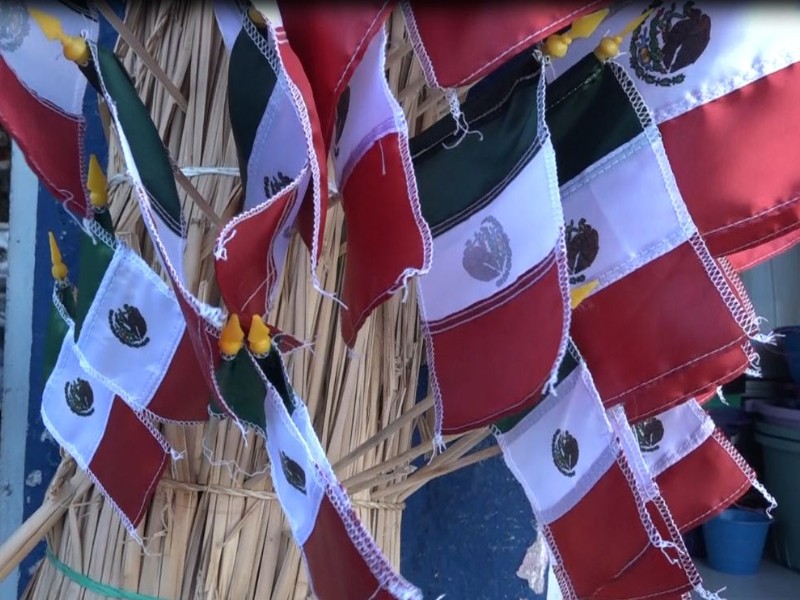 Inicia venta de artículos patrios; mes tricolor comienza a verse por calles