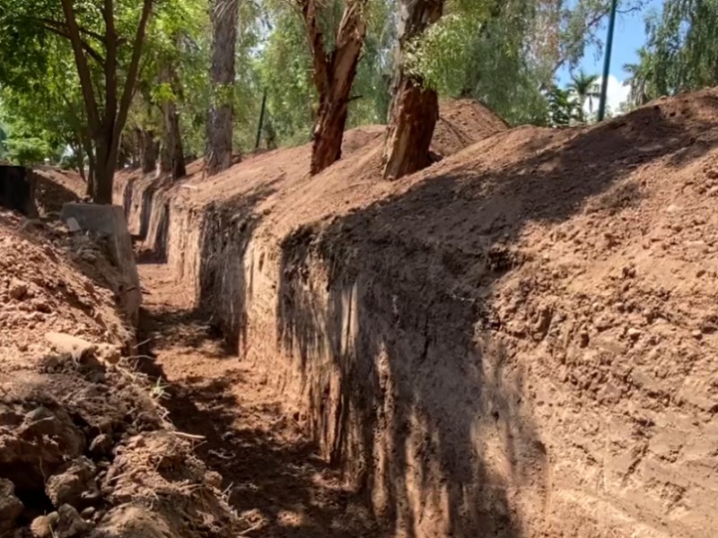 Inician obras hidráulicas para proteger Parque Ostimuri de inundaciones