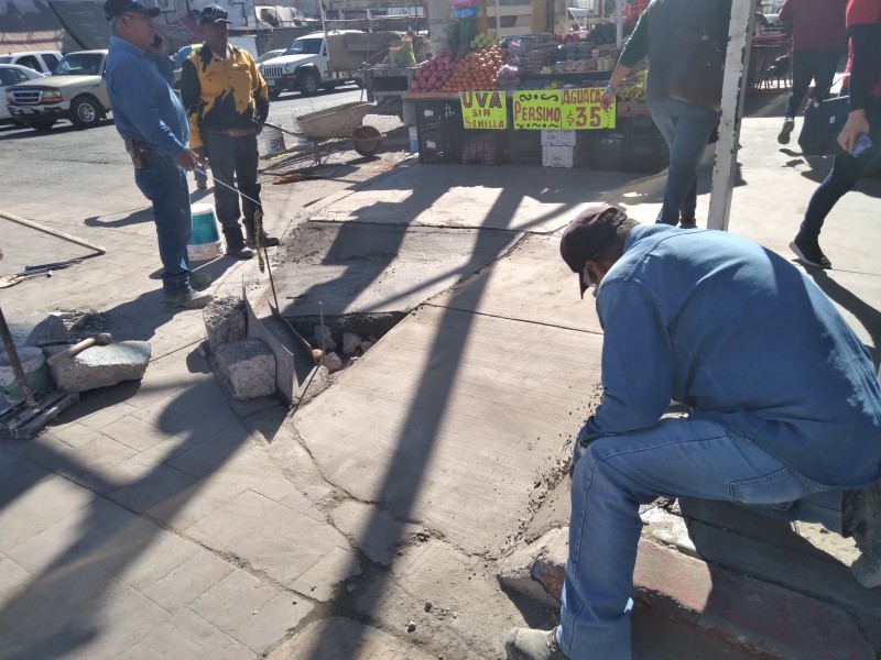 Inician reparaciones de rampas en centro de Obregón