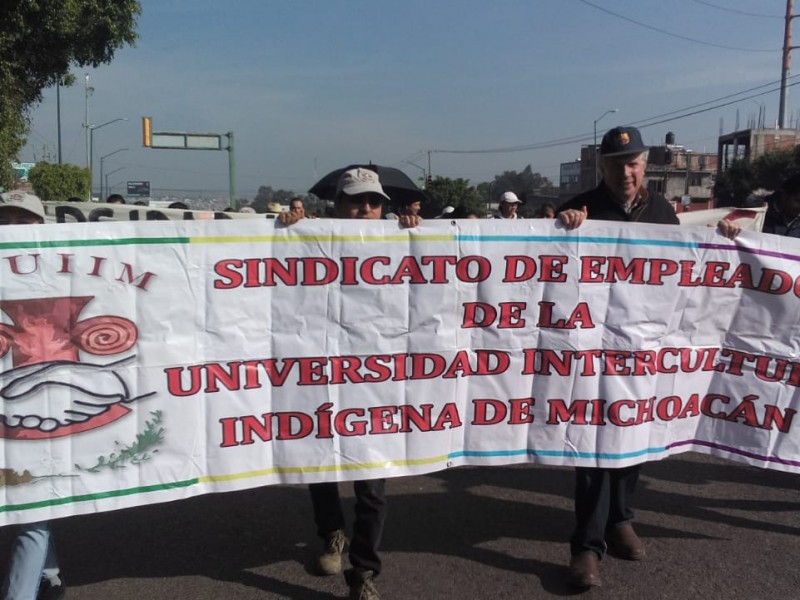 Inician sindicatos megamarcha en Morelia