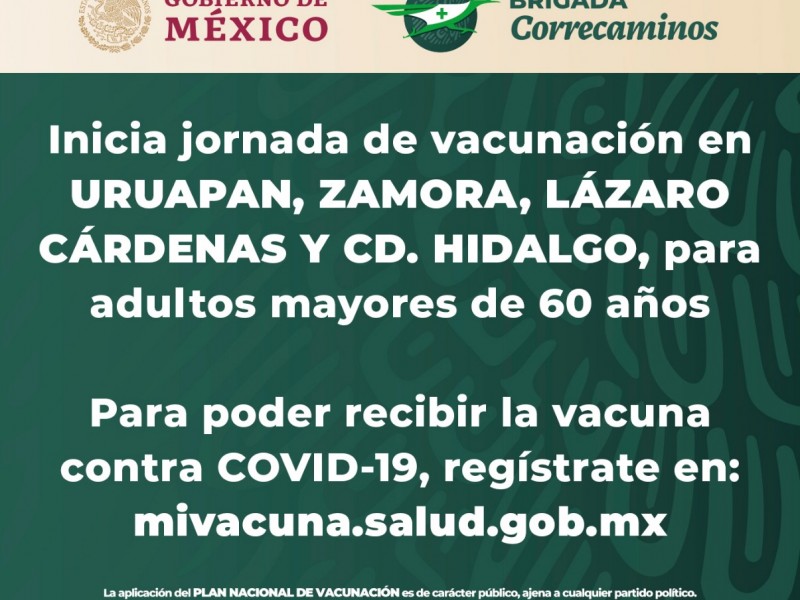 Iniciará el martes vacunación contra COVID-19 en cuatro municipios