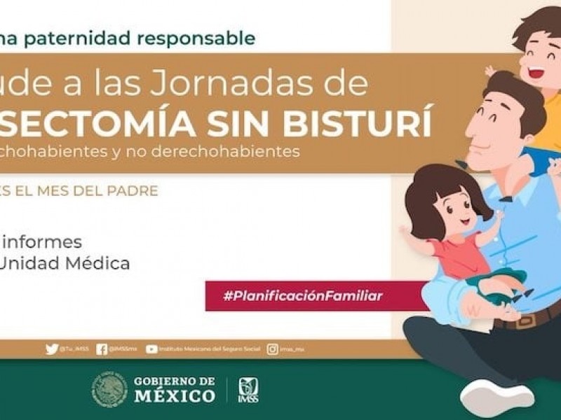 Iniciará jornada de vasectomía sin bisturí