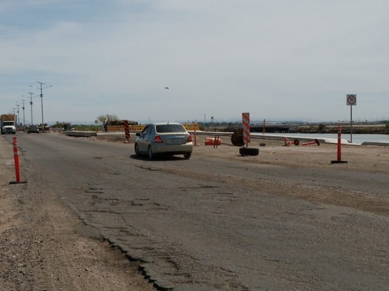 Insegura obra en el Puente Douglas