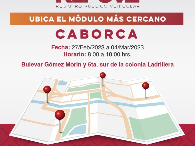 Instala Gobierno de Sonora modulo móvil de Repuve en Caborca