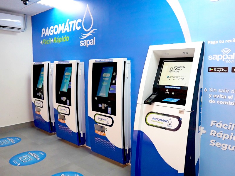 Instala Sapal siete nuevos cajeros pagomáticos en Zona Centro