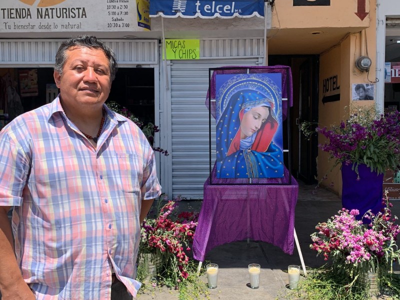 Instalan altar de la Virgen de Dolores donde participaba Pita.