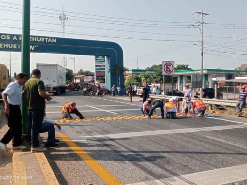 Instalan boyas reductoras en Huehuetán