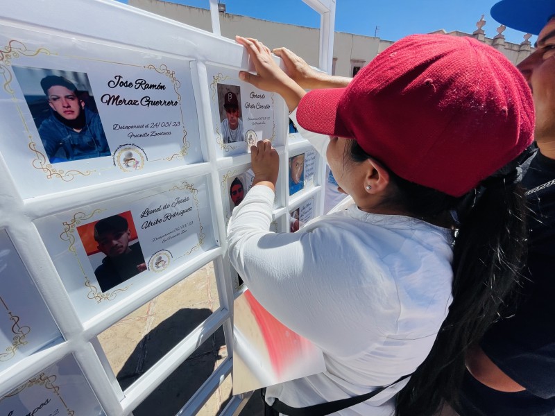 Instalan Colectivos de Búsqueda, murales de personas desaparecidas