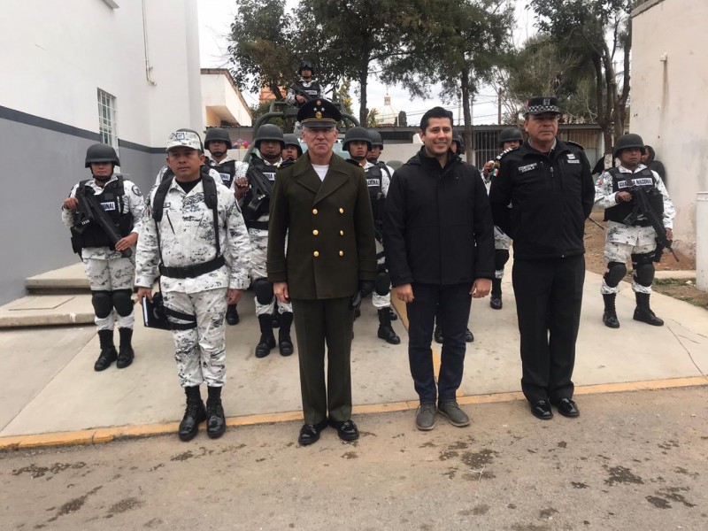 Instalan en Guadalupe dos bases de la Guardia Nacional