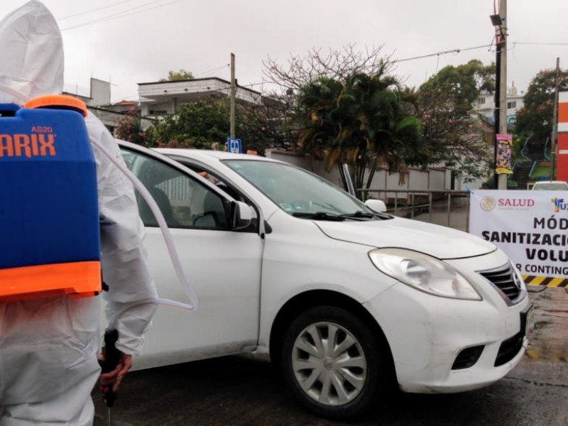 Instalan módulo de sanitización vehicular