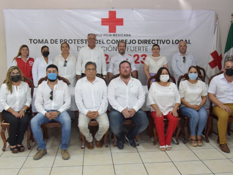 Instalan nuevo Consejo Directivo de Cruz Roja Delegación El Fuerte.