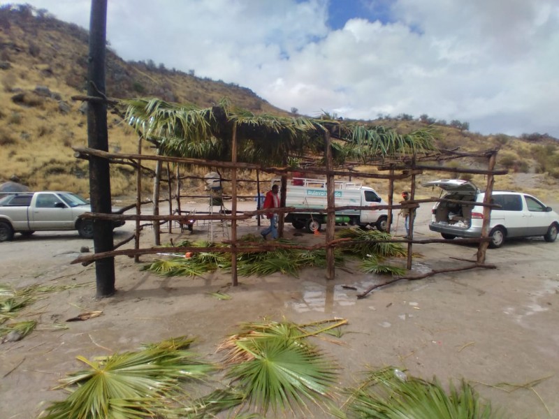 Instalan yaquis ramadas en Coloso Alto