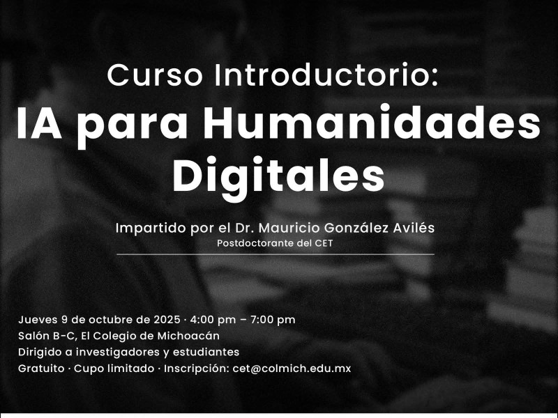 Inteligencia Artificial aplicada a las Humanidades en COLMICH