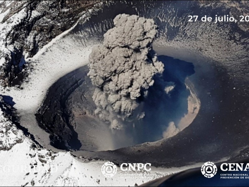 Intensa actividad del Popocatépetl