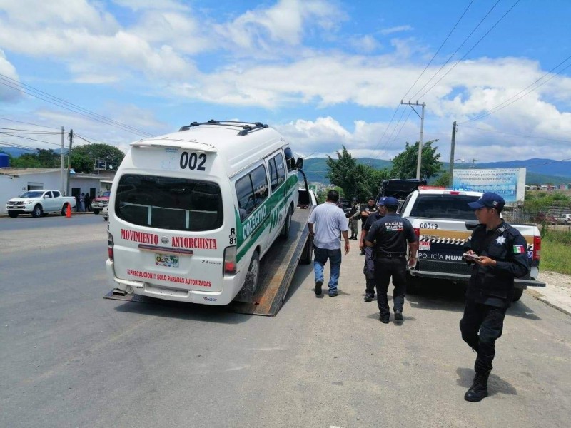 Intensifican operativos contra transporte irregular