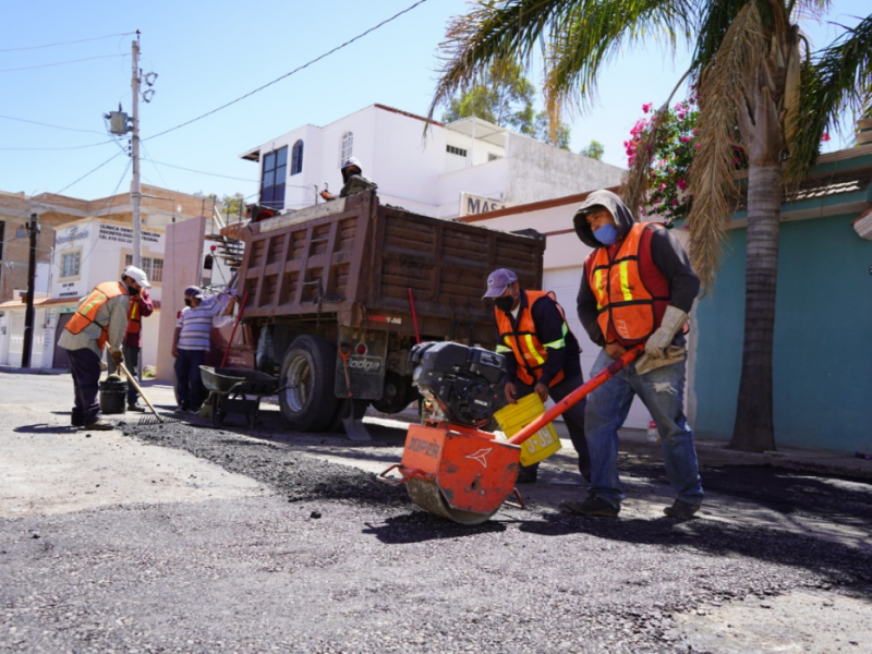 Intensifican trabajos de bacheo ante precipitaciones