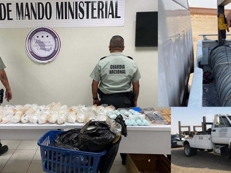 Interceptan camión con droga en Sonora