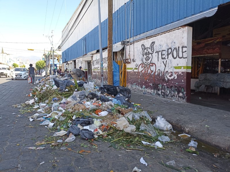 Interminable problema de basura en mercado La Purísima