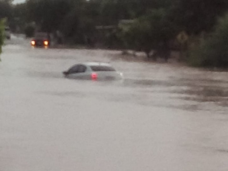 Inundación en Navojoa por lluvias