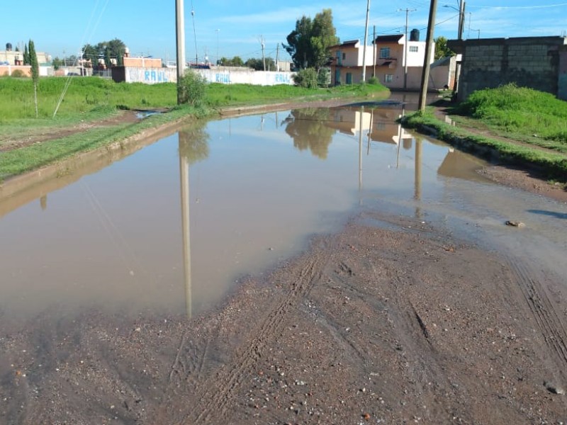 Inundados en la colonia San José La Laguna