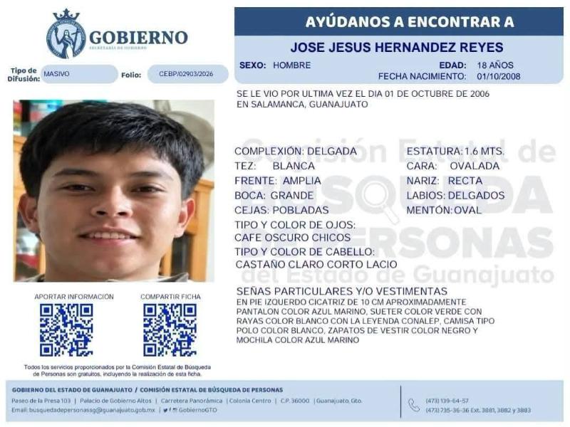 Investigan desaparición de estudiantes en Salamanca; Fiscalía busca posible intervención del crimen