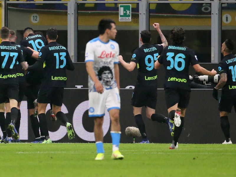 Invicto del Napoli terminó en Milán ante el Inter