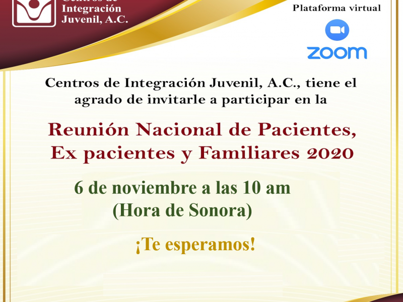 Invita CIJ a reunión de ex pacientes y familiares