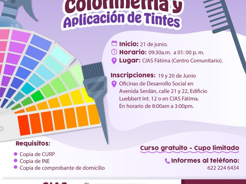 Invita Desarrollo Social a participar en taller de colorimetría