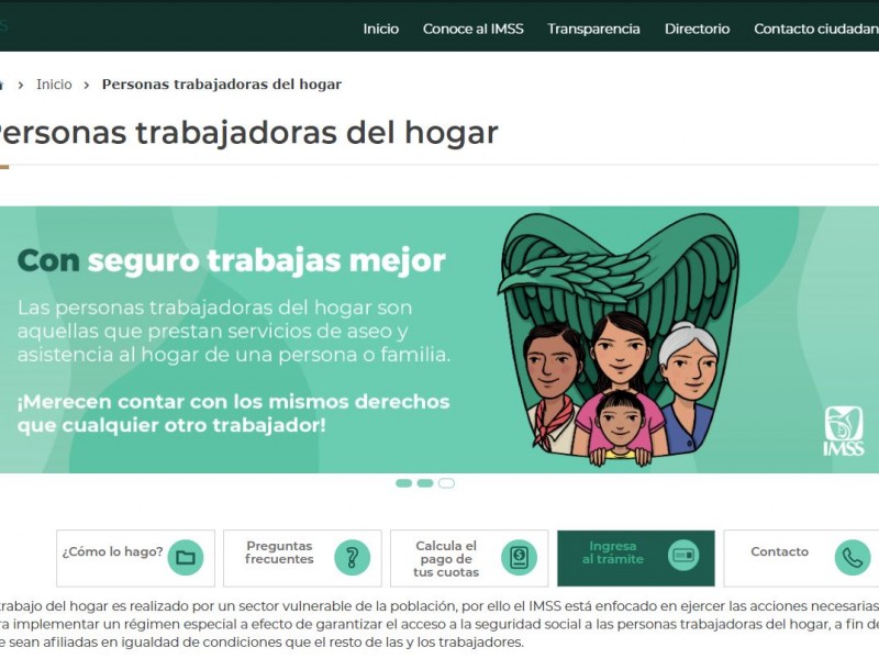 Invita IMSS a dar de alta a trabajadoras del hogar