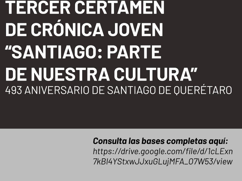 Invitación al 3er. Certamen de Crónica Joven