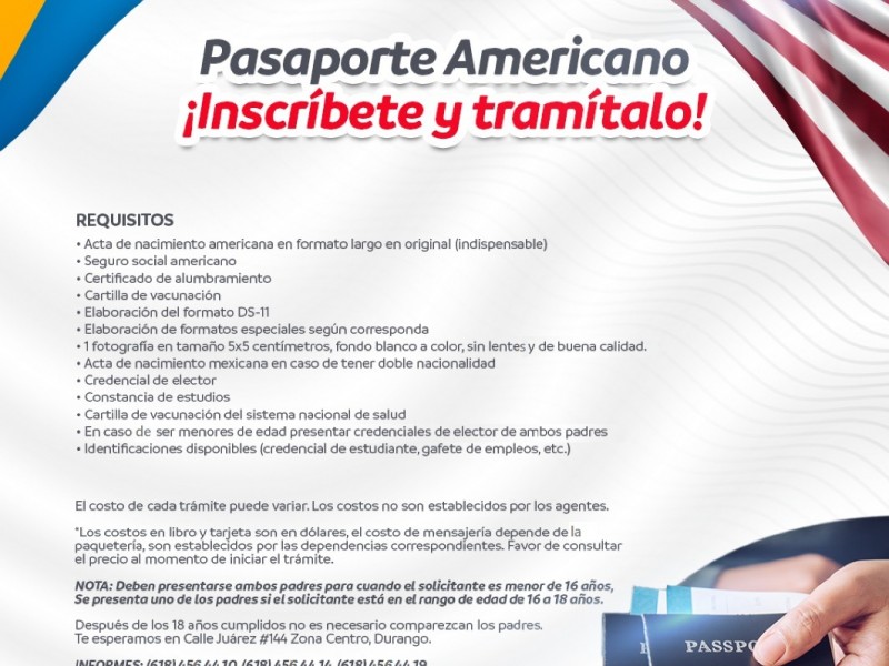 INVITACIÓN PARA TRAMITAR PASAPORTE AMERICANO