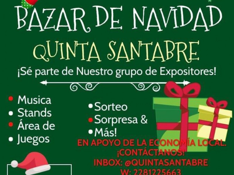 Invitan a bazar navideño en la Quinta SantAbre