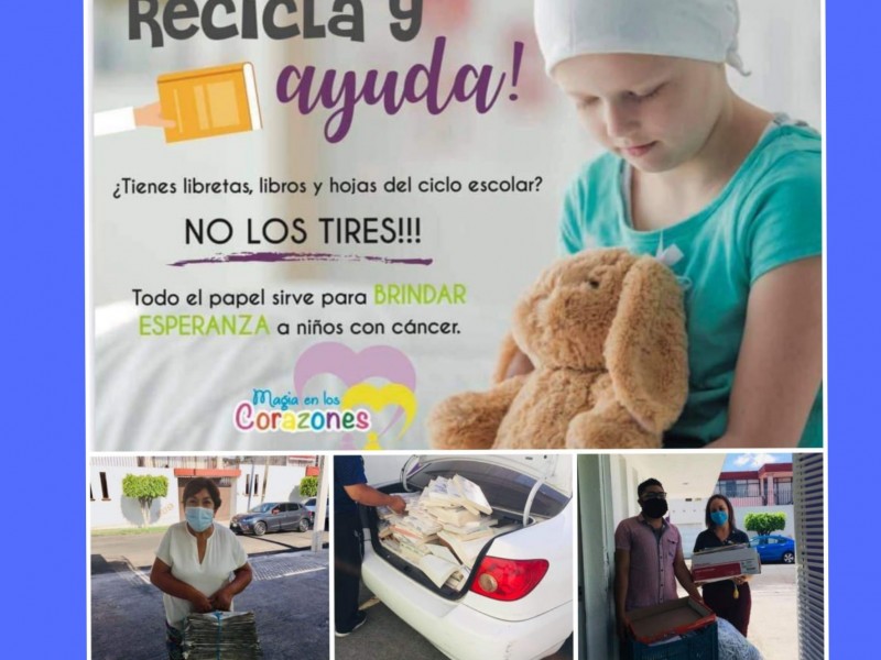 Invitan a donar papel para apoyar a niños con cáncer