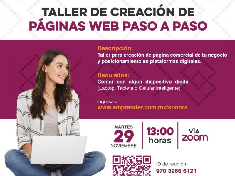 Invitan a emprendedores a “Taller de creación de páginas web